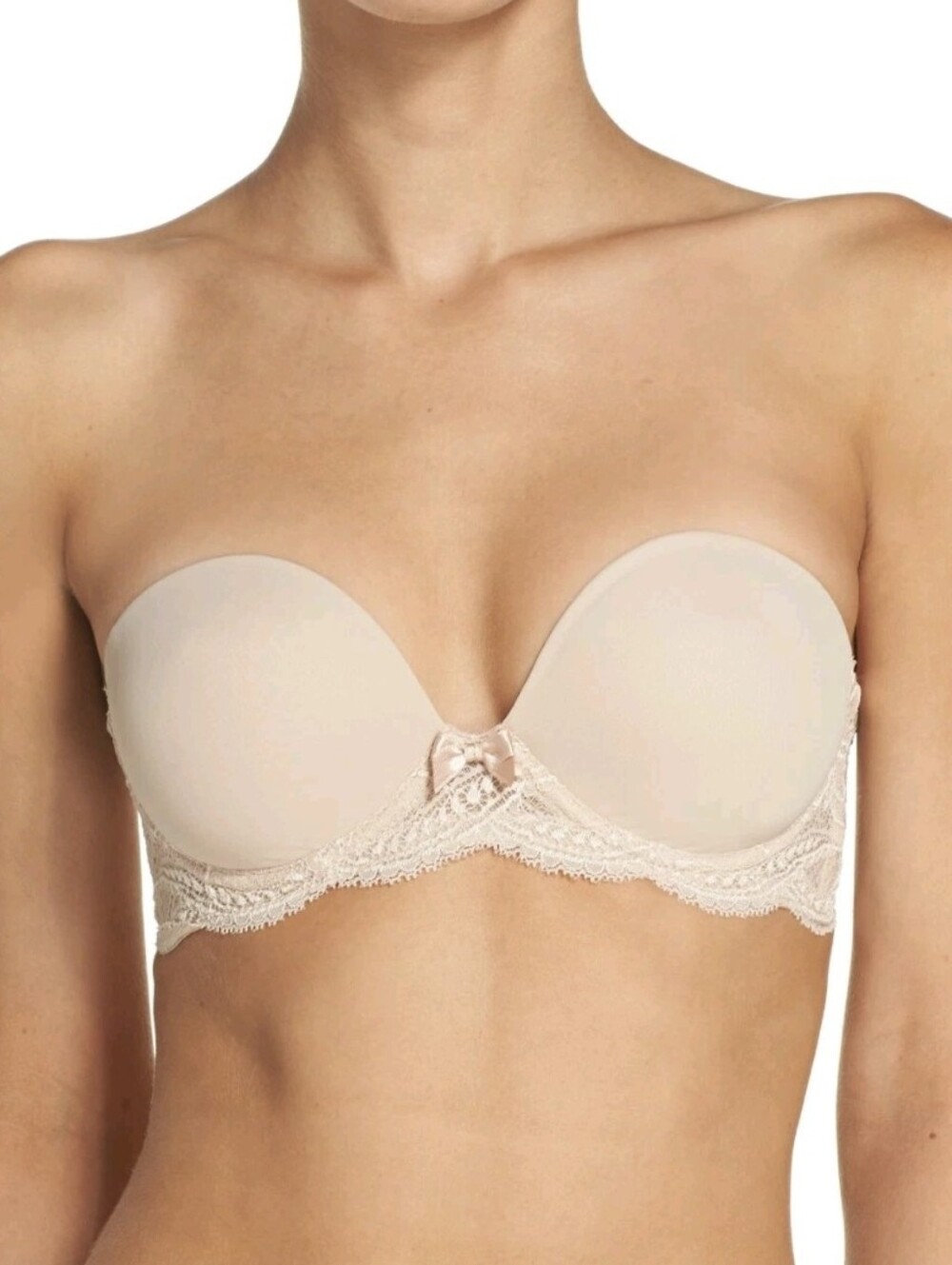 Simone Perele Strapless Eden Lace Convertible Bra - Cream 32B